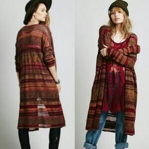 Free People Boho Southwestern Lightweight XS Cardigan Sweater
